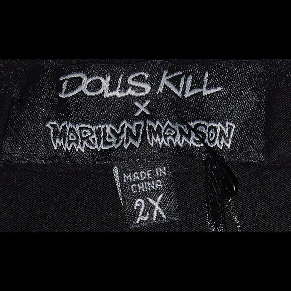 Marilyn Manson x Dolls Kill Crop Top Tank Size 2X (Unreleased) Rare NWT - Picture 3 of 3